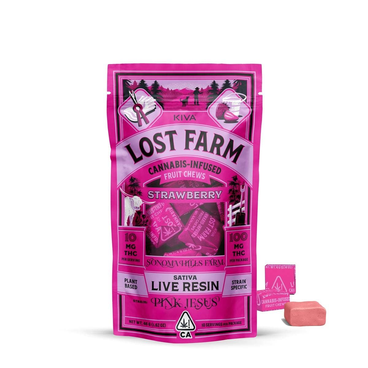 Strawberry Pink Jesus - Live Resin Chews - 100mg