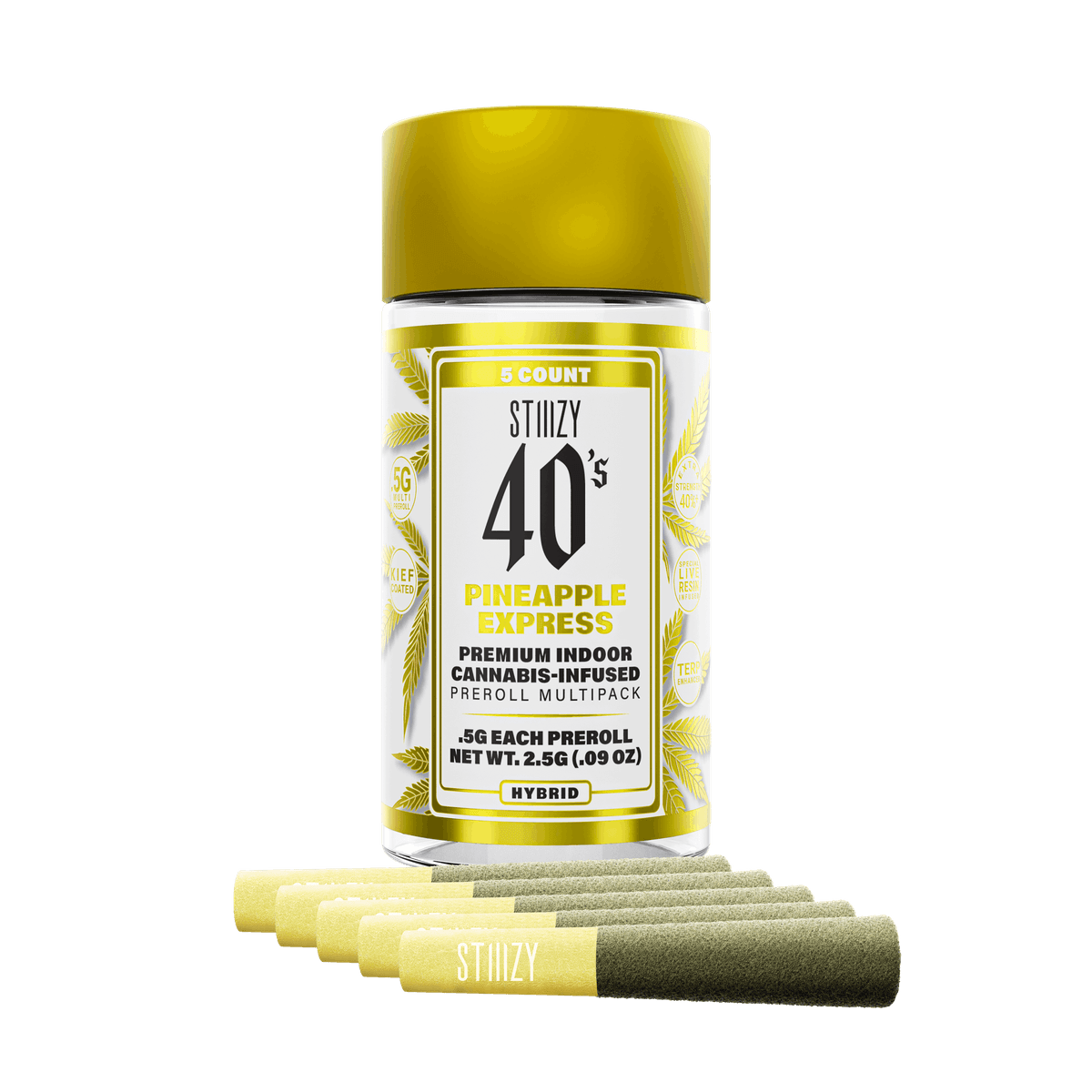 Pineapple Express - 2.5G - 40s Infused Pre Roll Pack