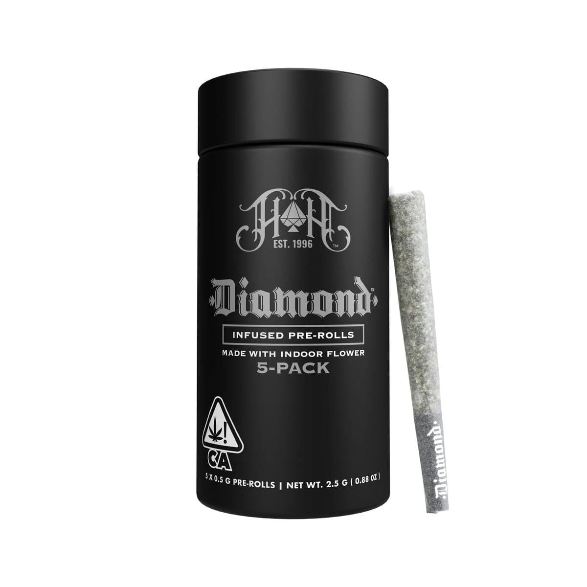 Green Crack:CAM - .5G x 5 PK - Infused Diamond Pre Rolls