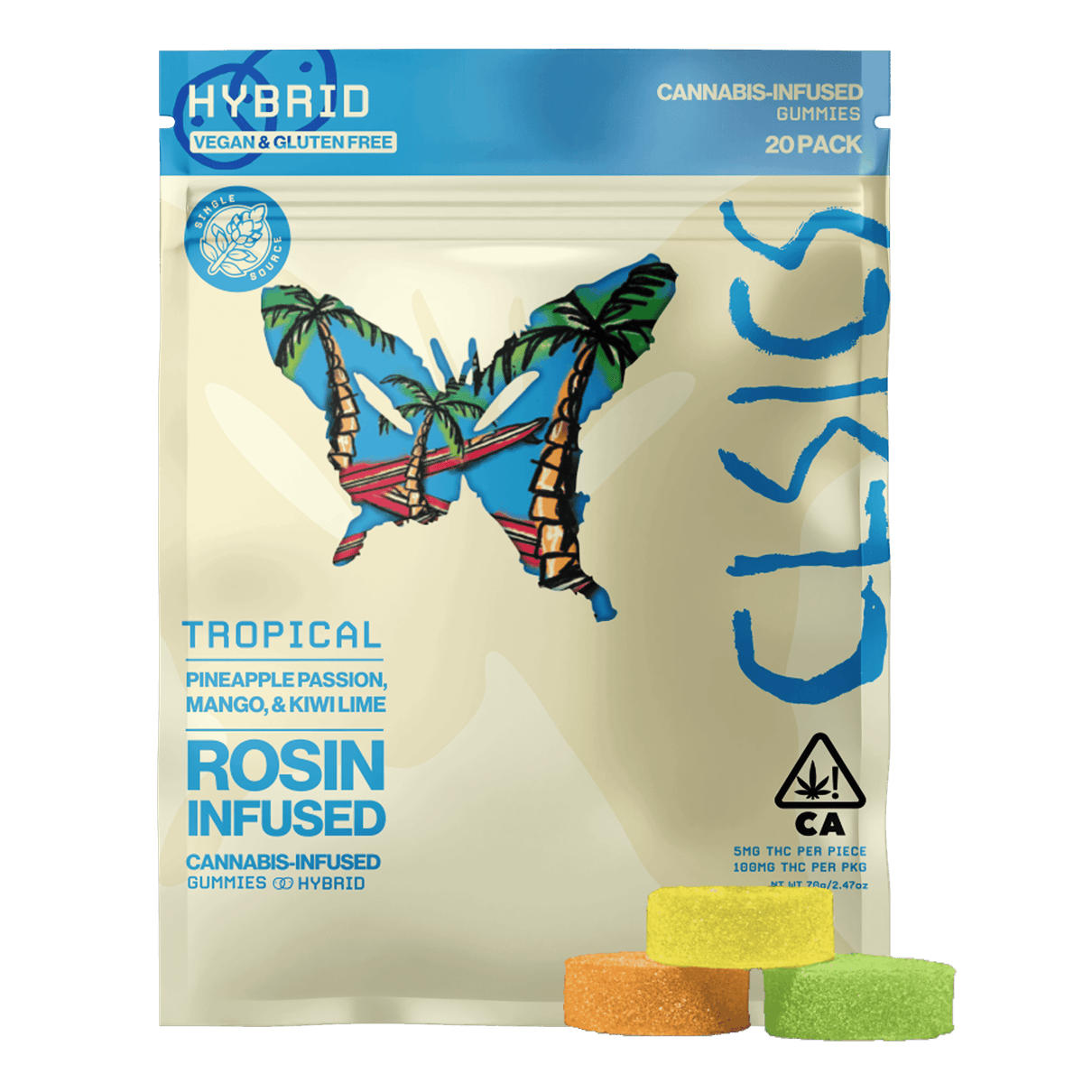 Tropical - 100mg - Live Rosin Gummies
